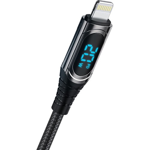 Recci RTC-P21CLPD Ghost Serisi 20W Hızlı Şarj Özellikli Type-C To Lightning PD Kablo 1.2M