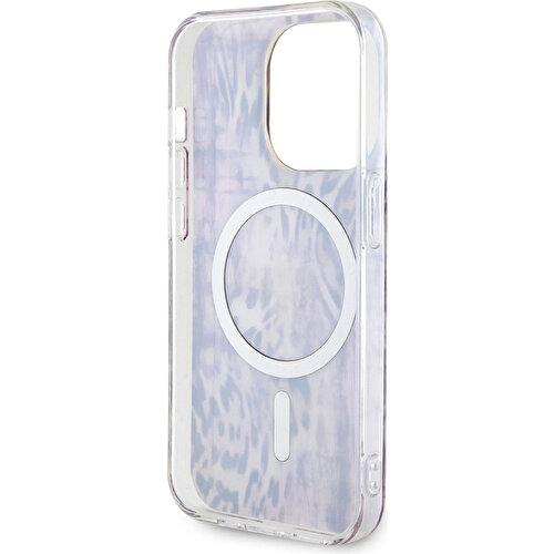 Apple iPhone 14 Pro Uyumlu Kılıf GUESS Magsafe Şarj Özellikli Leopar Desenli Kapak