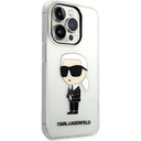 Apple iPhone 14 Pro Max Uyumlu Kılıf Karl Lagerfeld Transparan İkonik Karl Dizayn Kapak