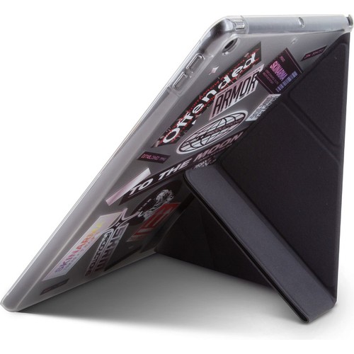 Apple iPad 10.2 2021 (9.Nesil) Uyumlu Kılıf SkinArma Sticker Tasarımlı Arkası Şeffaf Standlı Mageru Kılıf