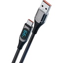 Recci RTC-P21C Ghost Serisi 66W 6A Hızlı Şarj Özellikli USB-A To Type-C Kablo 1.2M