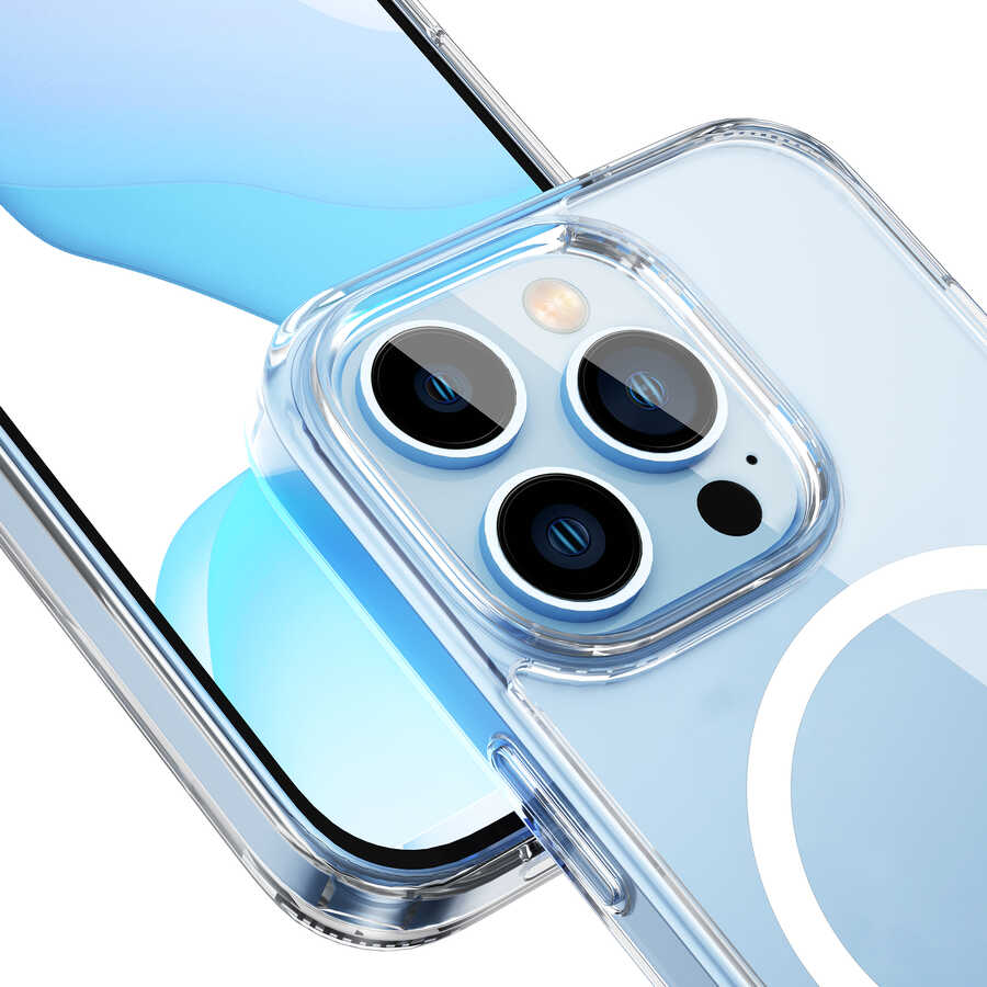 Apple iPhone 14 Uyumlu Kılıf ​​​​​Standlı Magsafe Wireless Şarj Özellikli Wiwu Aurora Serisi Kapak - 13