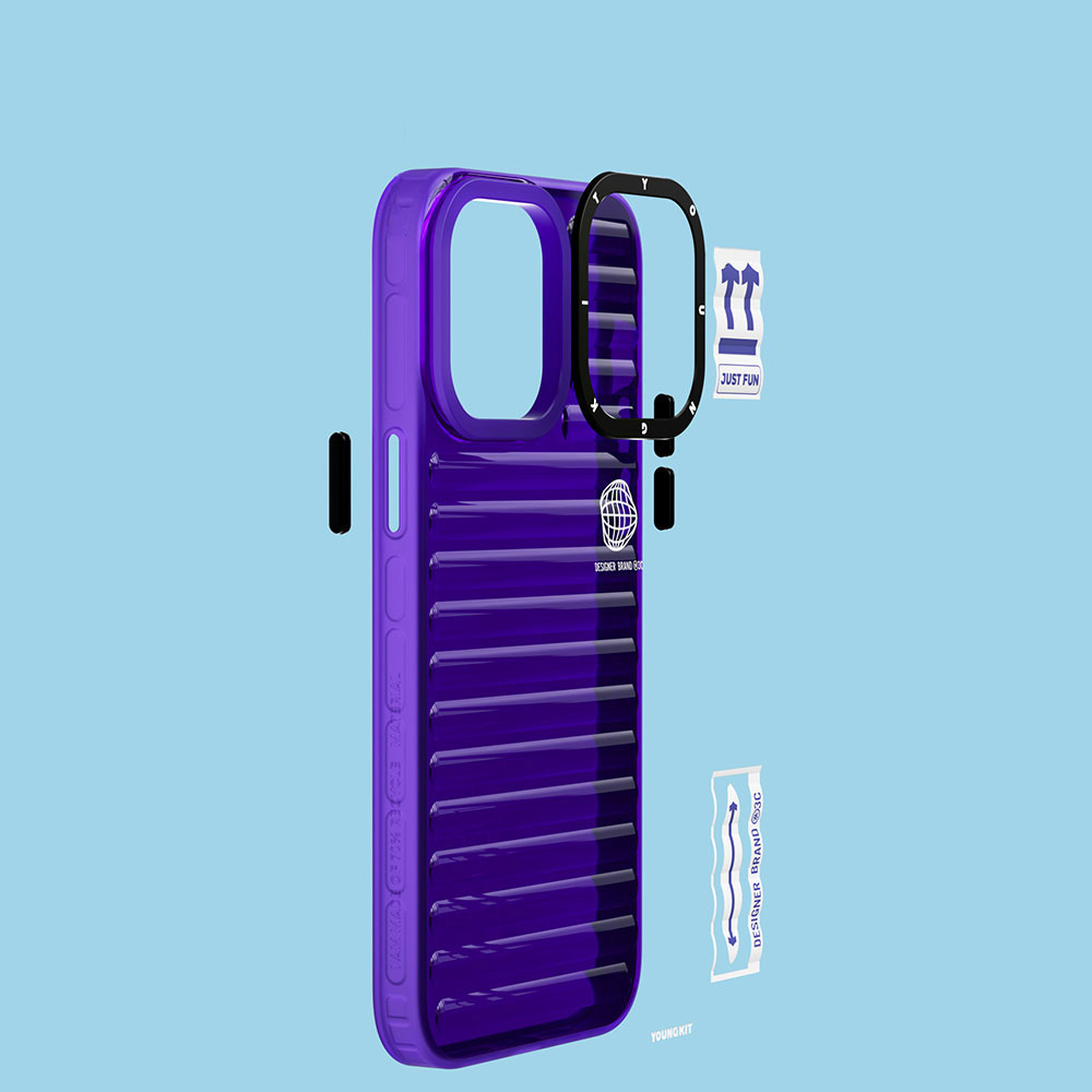 Apple iPhone 14 Pro Max Uyumlu Kılıf Şeffaf Renkli Tasarım YoungKit Fluorite Serisi Kapak - 2