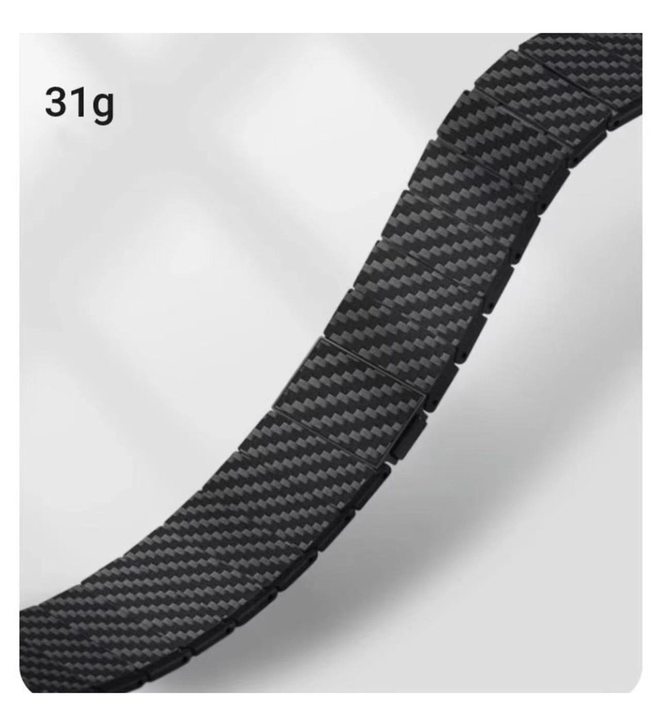 Apple Watch 38mm Uyumlu Kordon Karbon Fiber 600D Zore KRD-90 Kayış