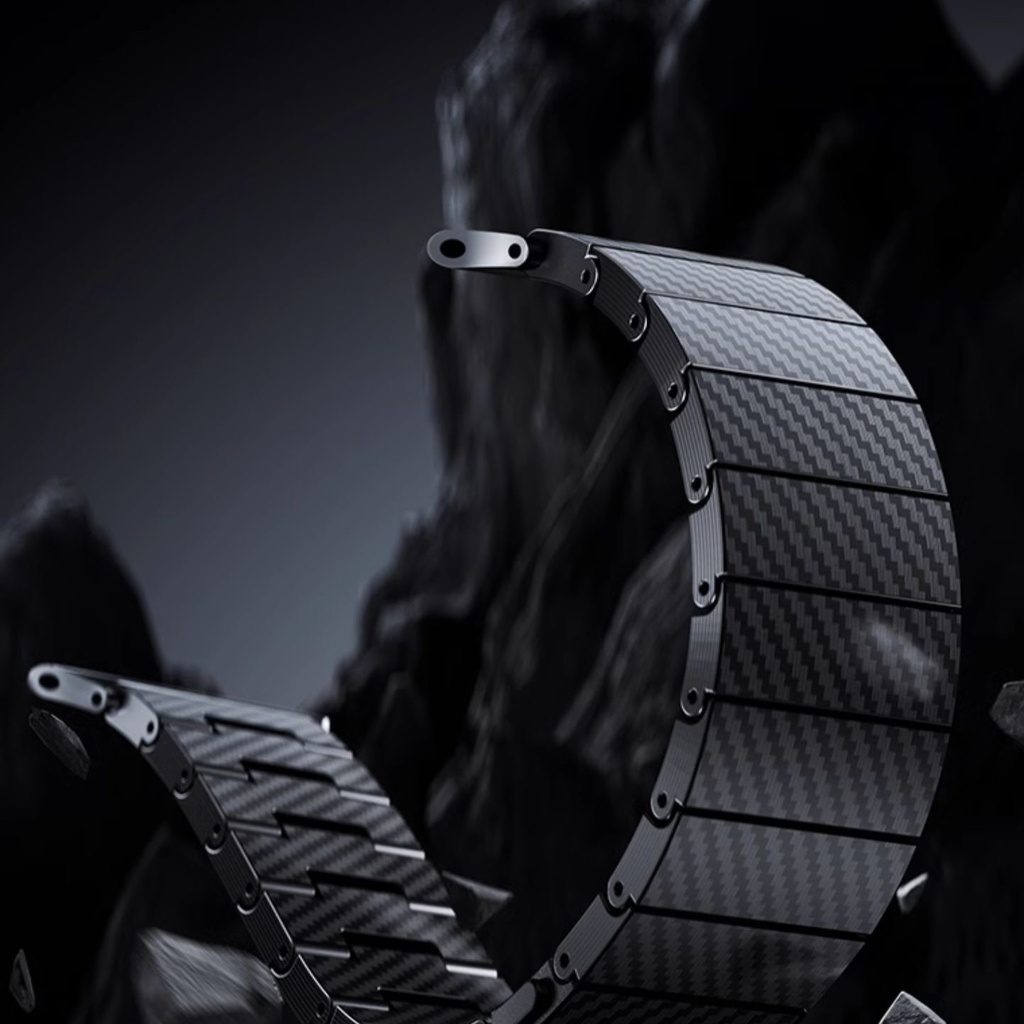 Apple Watch 7 41mm Uyumlu Zore KRD-90 600D Karbon Fiber Kordon - 3