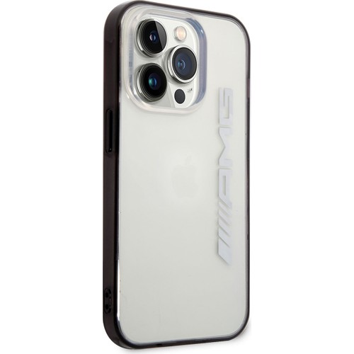 Apple iPhone 14 Pro Max Uyumlu Kılıf AMG Transparan Siyah Çerçeve Dizayn Kapak