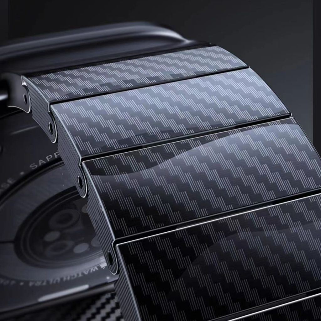 Apple Watch 42mm Uyumlu Zore KRD-90 600D Karbon Fiber Kordon - 5