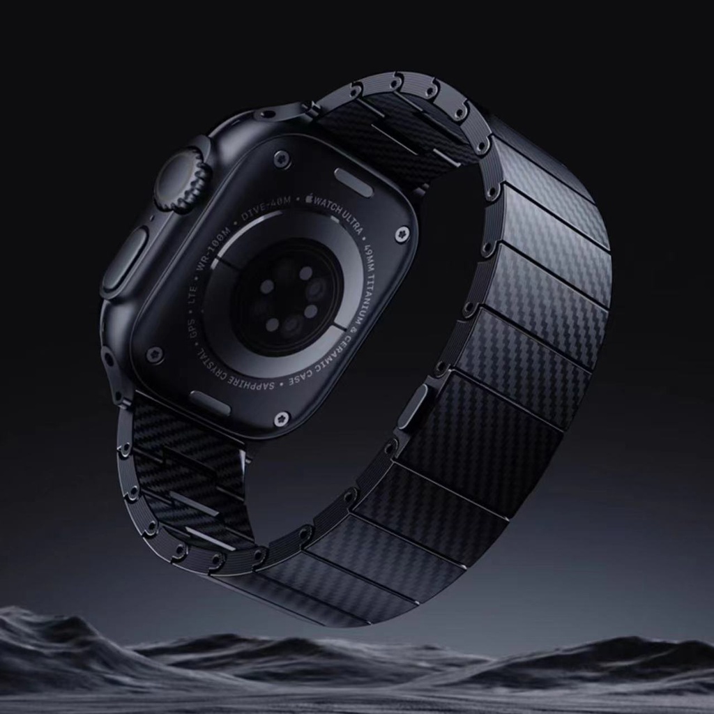 Apple Watch 42mm Uyumlu Zore KRD-90 600D Karbon Fiber Kordon - 7