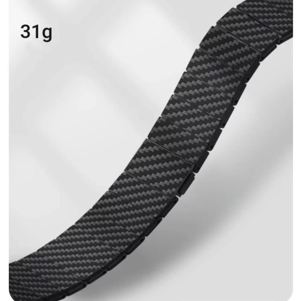 Apple Watch 44mm Uyumlu Kordon Karbon Fiber 600D Zore KRD-90 Kayış