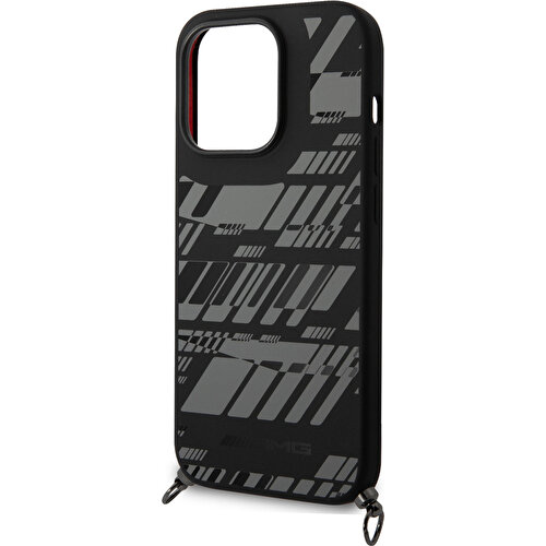 Apple iPhone 14 Pro Uyumlu Kılıf AMG Liquid Silikon Strap Telefon Askılı Grafik Dizayn Kapak