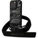 Apple iPhone 14 Pro Max Uyumlu Kılıf AMG Liquid Silikon Strap Telefon Askılı Grafik Dizayn Kapak