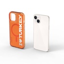 Apple iPhone 15 Uyumlu Kılıf Magsafe Şarj Özellikli I Love Turkey Yazı Desenli Wiwu Turkey E Serisi Kapak - 7