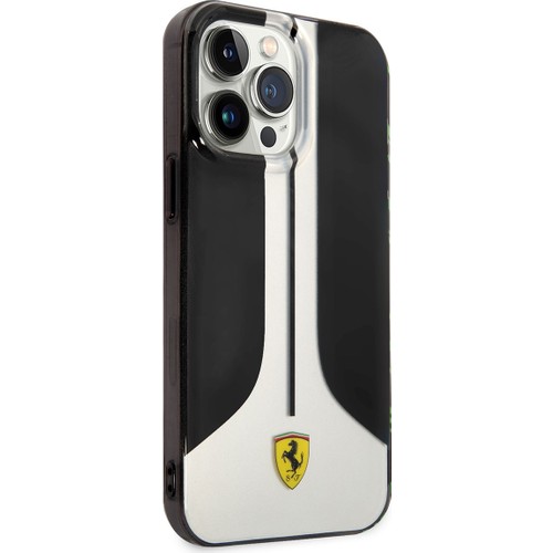 Apple iPhone 14 Pro Max Uyumlu Kılıf Ferrari Orjinal Lisanslı 296 Çizgili Dizayn Kapak