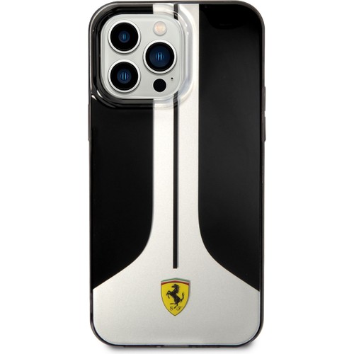 Apple iPhone 14 Pro Max Uyumlu Kılıf Ferrari Orjinal Lisanslı 296 Çizgili Dizayn Kapak