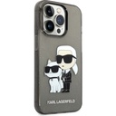 Apple iPhone 14 Pro Max Uyumlu Kılıf Karl Lagerfeld Transparan Simli K&C Dizayn Kapak
