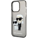 Apple iPhone 14 Pro Max Uyumlu Kılıf Karl Lagerfeld Transparan Simli K&C Dizayn Kapak