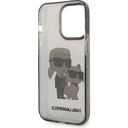 Apple iPhone 14 Pro Max Uyumlu Kılıf Karl Lagerfeld Transparan Simli K&C Dizayn Kapak