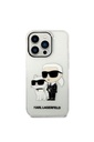 Apple iPhone 14 Pro Max Uyumlu Kılıf Karl Lagerfeld Transparan Simli K&C Dizayn Kapak