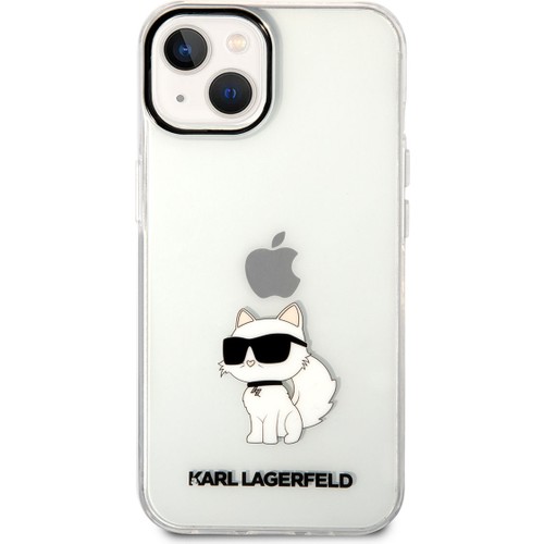 Apple iPhone 14 Uyumlu Kılıf Karl Lagerfeld Transparan Choupette Dizayn Kapak