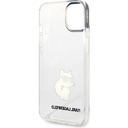 Apple iPhone 14 Uyumlu Kılıf Karl Lagerfeld Transparan Choupette Dizayn Kapak