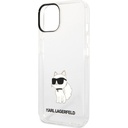 Apple iPhone 14 Uyumlu Kılıf Karl Lagerfeld Transparan Choupette Dizayn Kapak