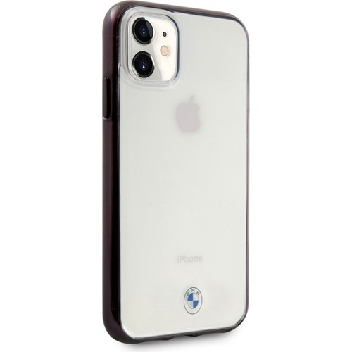 Apple iPhone 11 Uyumlu Kılıf BMW Transparan Elektroplatin Kenar Kaplama Dizayn Kapak