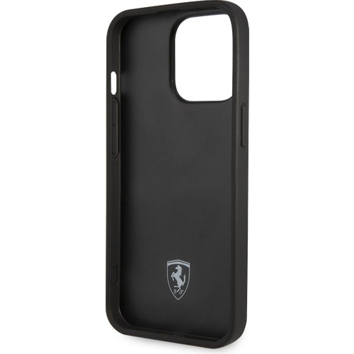 Apple iPhone 14 Pro Max Uyumlu Kılıf Ferrari Deri Sarı Noktalı Dizayn Kapak
