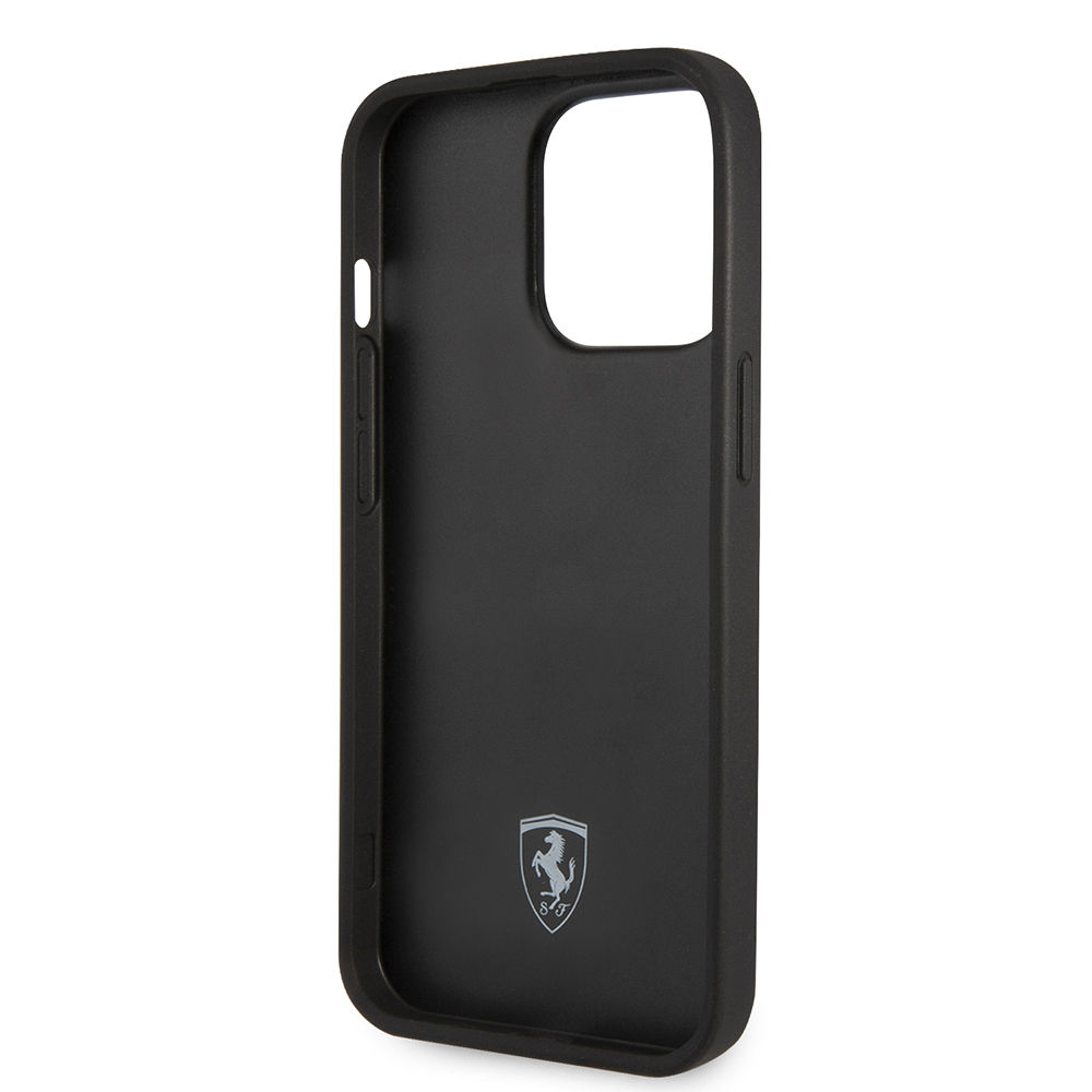 Apple iPhone 14 Pro Max Uyumlu Kılıf Ferrari Deri Sarı Noktalı Dizayn Kapak - 12