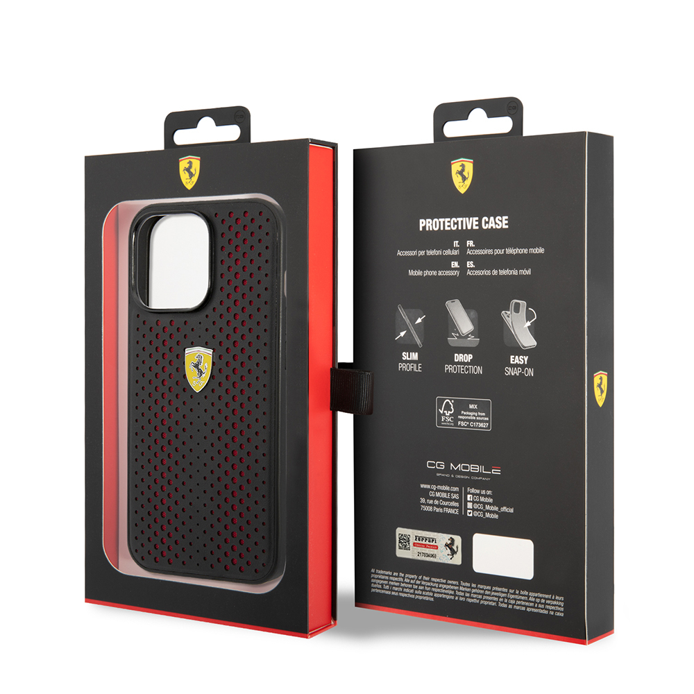 Apple iPhone 14 Pro Max Uyumlu Kılıf Ferrari Deri Sarı Noktalı Dizayn Kapak - 13