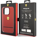 Apple iPhone 14 Pro Uyumlu Kılıf Ferrari Orjinal Lisanslı Deri Delikli Ve Çizgili Dizayn Kapak