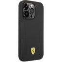 Apple iPhone 14 Pro Uyumlu Kılıf Ferrari Magsafe Şarj Özellikli Deri Kenarları Damgalı Dizayn Kapak