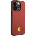Apple iPhone 14 Pro Max Uyumlu Kılıf Ferrari Magsafe Şarj Özellikli Deri Kenarları Damgalı Dizayn Kapak