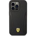 Apple iPhone 14 Pro Max Uyumlu Kılıf Ferrari Magsafe Şarj Özellikli Deri Kenarları Damgalı Dizayn Kapak