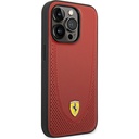Apple iPhone 14 Pro Uyumlu Kılıf Ferrari Magsafe Şarj Özellikli Deri Delikli Dikişli Dizayn Kapak