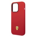 Apple iPhone 14 Pro Max Uyumlu Kılıf Ferrari Magsafe Şarj Özellikli Silikon Metal Logo Dizayn Kapak