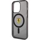 Apple iPhone 14 Pro Max Uyumlu Kılıf Ferrari Magsafe Şarj Özellikli Yarı Transparan Dizayn Kapak
