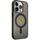 Apple iPhone 14 Pro Max Uyumlu Kılıf Ferrari Magsafe Şarj Özellikli Yarı Transparan Dizayn Kapak