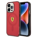 Apple iPhone 14 Pro Max Uyumlu Kılıf Ferrari Magsafe Şarj Özellikli Yarı Transparan Dizayn Kapak - 12
