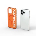 Apple iPhone 15 Pro Max Uyumlu Kılıf Magsafe Şarj Özellikli I Love Turkey Yazı Desenli Wiwu Turkey E Serisi Kapak - 9