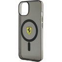 Apple iPhone 14 Plus Uyumlu Kılıf Ferrari Magsafe Şarj Özellikli Yarı Transparan Dizayn Kapak