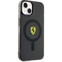 Apple iPhone 14 Plus Uyumlu Kılıf Ferrari Magsafe Şarj Özellikli Yarı Transparan Dizayn Kapak
