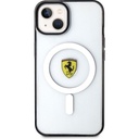 Apple iPhone 14 Plus Uyumlu Kılıf Ferrari Magsafe Şarj Özellikli Transparan Dizayn Kapak