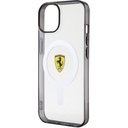 Apple iPhone 14 Plus Uyumlu Kılıf Ferrari Magsafe Şarj Özellikli Transparan Dizayn Kapak
