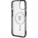 Apple iPhone 14 Plus Uyumlu Kılıf Ferrari Magsafe Şarj Özellikli Transparan Dizayn Kapak