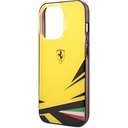Apple iPhone 14 Pro Uyumlu Kılıf Ferrari Sarı İtalyan Bayrak Baskılı Dizayn Kapak