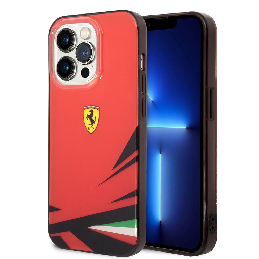 Apple iPhone 14 Pro Max Uyumlu Kılıf Ferrari Sarı İtalyan Bayrak Baskılı Dizayn Kapak - 7