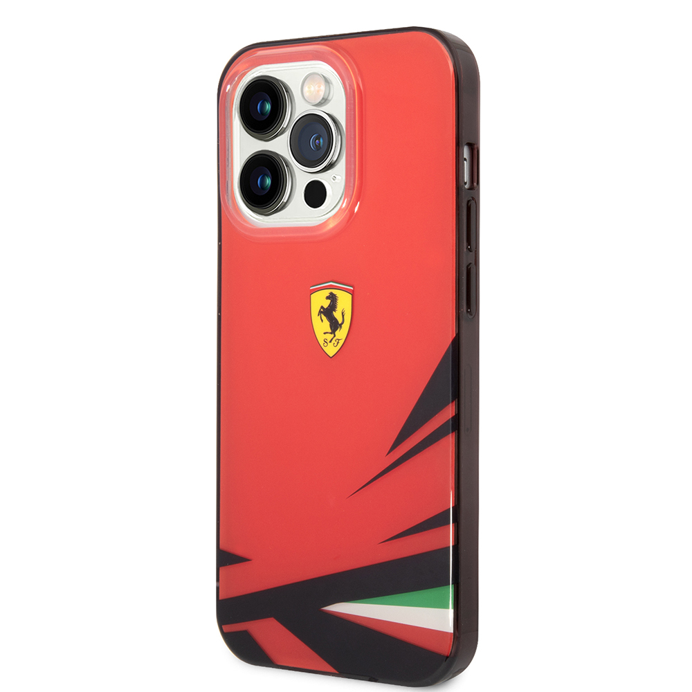 Apple iPhone 14 Pro Max Uyumlu Kılıf Ferrari Sarı İtalyan Bayrak Baskılı Dizayn Kapak - 8