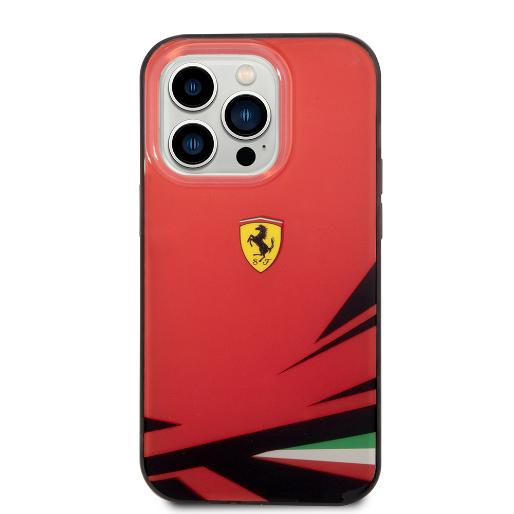 Apple iPhone 14 Pro Max Uyumlu Kılıf Ferrari Sarı İtalyan Bayrak Baskılı Dizayn Kapak - 9