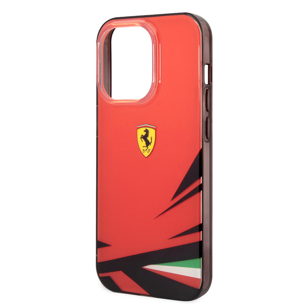 Apple iPhone 14 Pro Max Uyumlu Kılıf Ferrari Sarı İtalyan Bayrak Baskılı Dizayn Kapak - 11