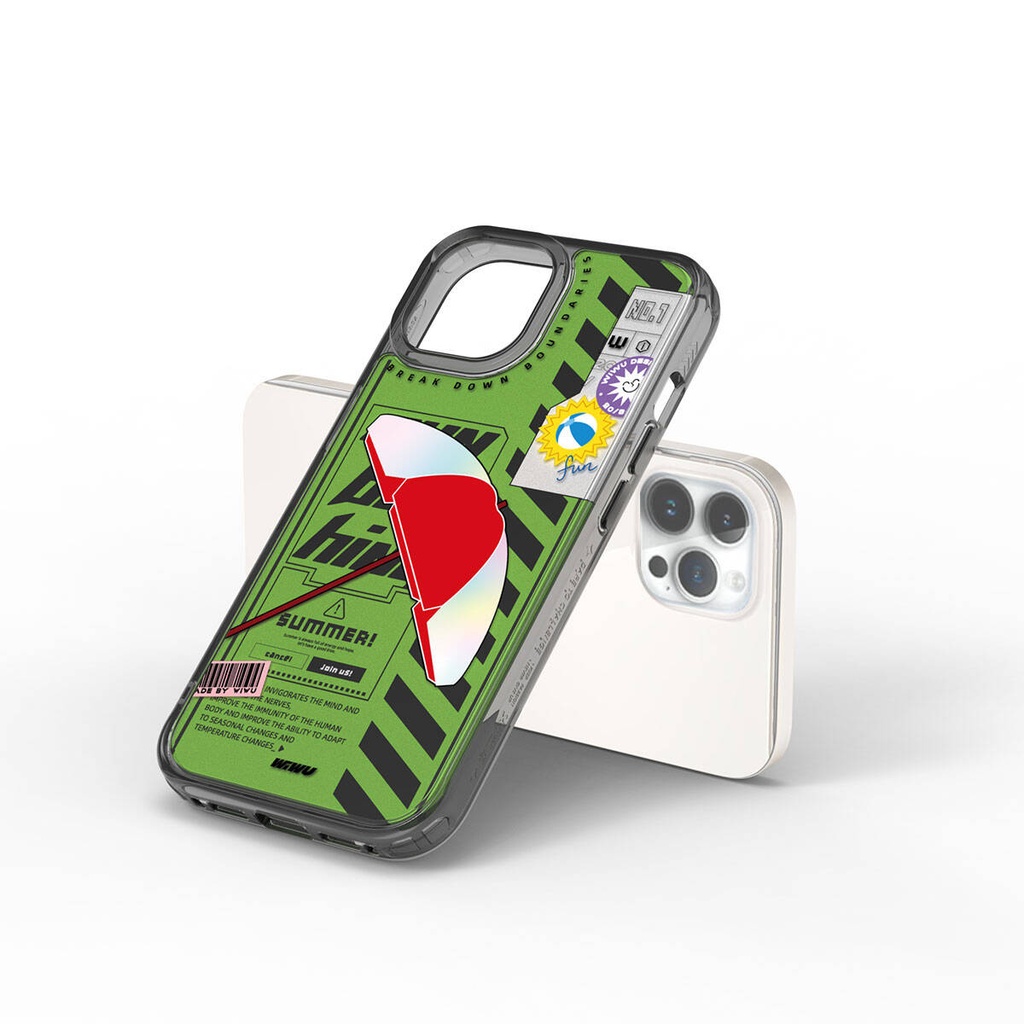 Apple iPhone 15 Pro Max Uyumlu Kılıf Çift Katman Desenli Wiwu Summer Serisi Kapak - 4